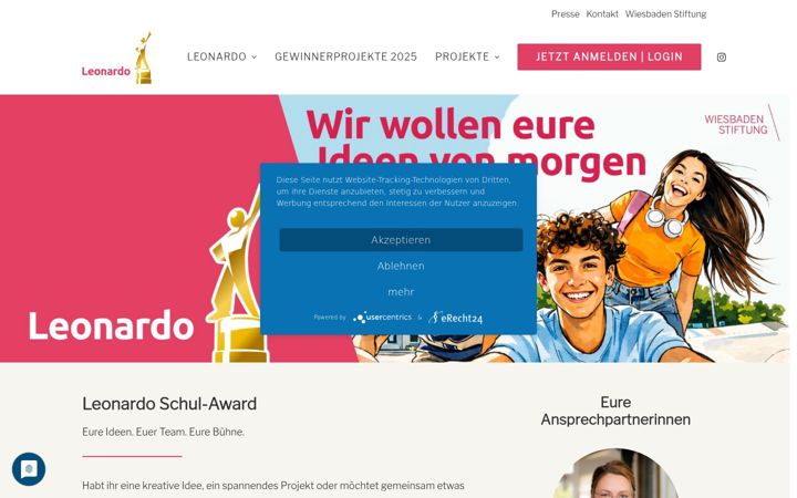 Screenshot of leonardo-award.de
