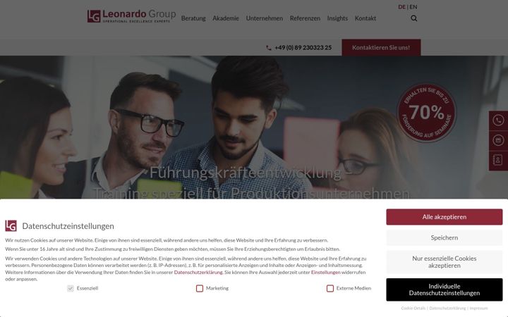 Screenshot of leonardo-group.com