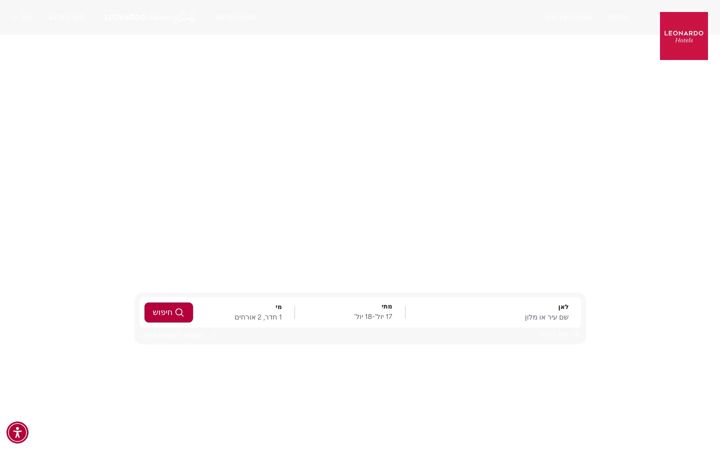 Screenshot of leonardo-hotels.co.il