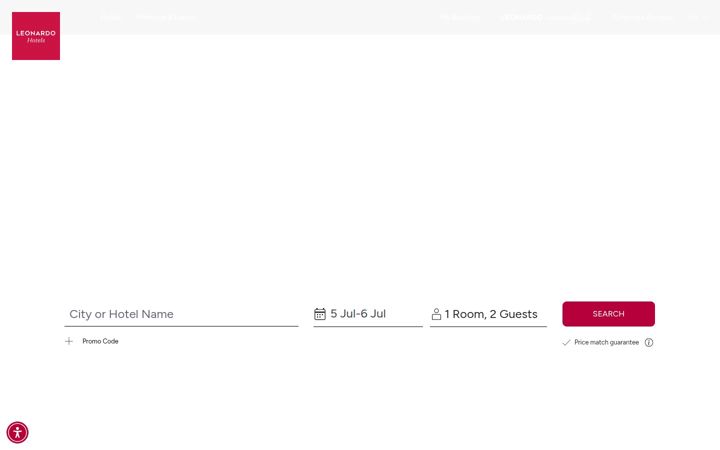 Screenshot of leonardo-hotels.com
