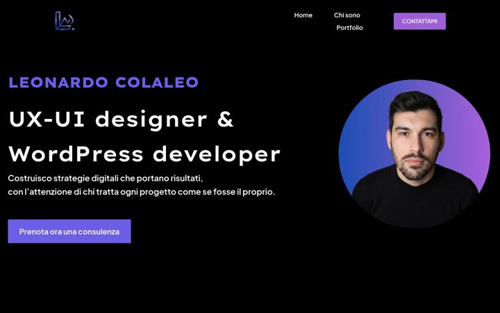 Screenshot of leonardocolaleo.com