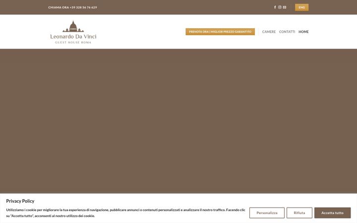 Screenshot of leonardodavinciguesthouse.com