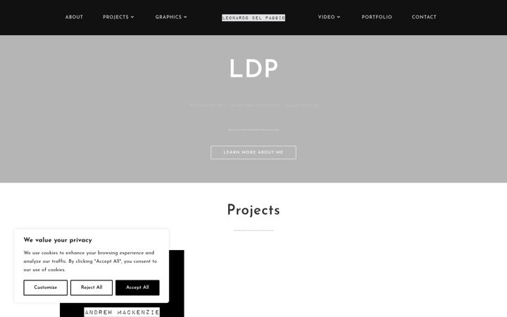 Screenshot of leonardodelpaggio.com