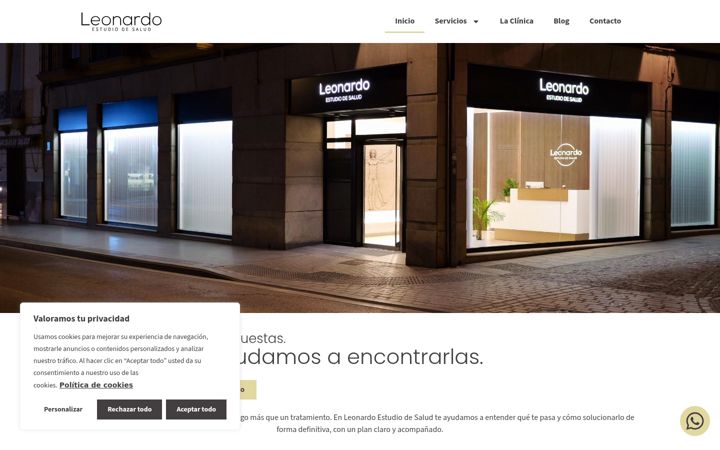 Screenshot of leonardoestudiosalud.com
