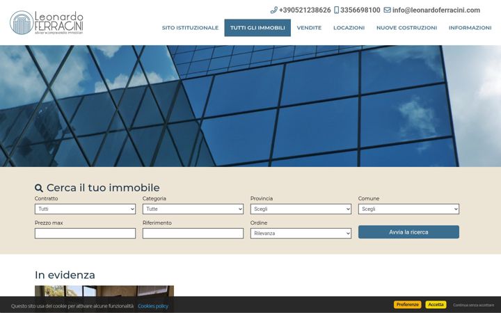 Screenshot of leonardoferracini.com