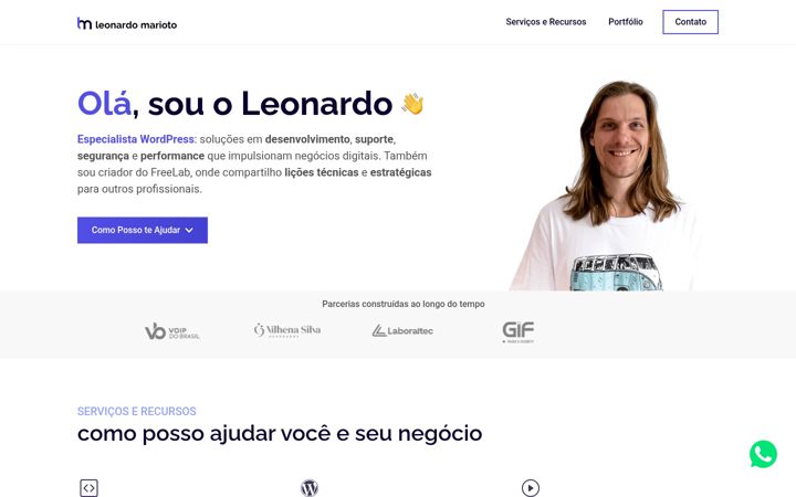 Screenshot of leonardomarioto.com