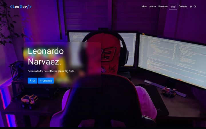 Screenshot of leonardonarvaez.com