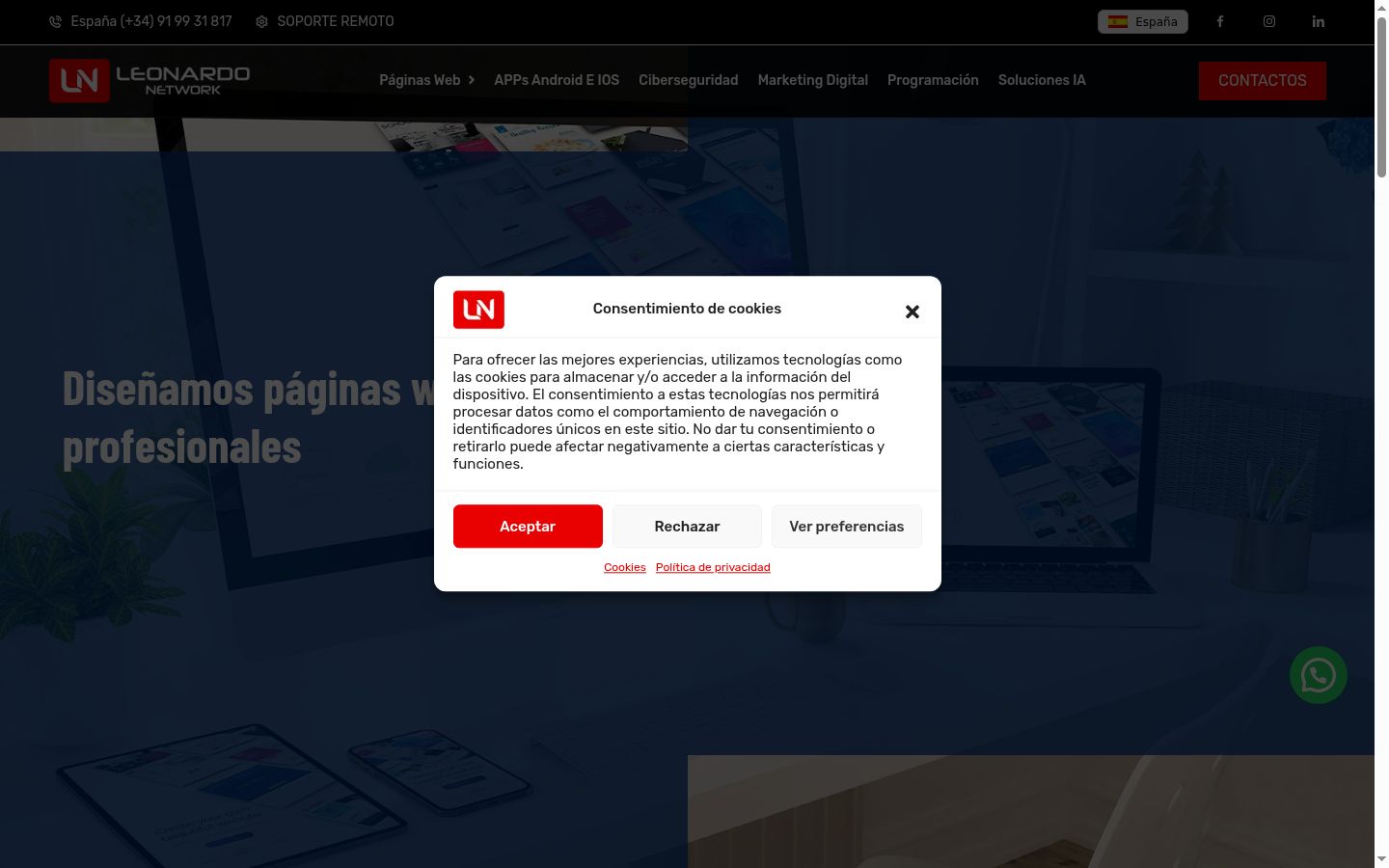 Snímek obrazovky baneru souhlasu zobrazeného před jakoukoli interakcí