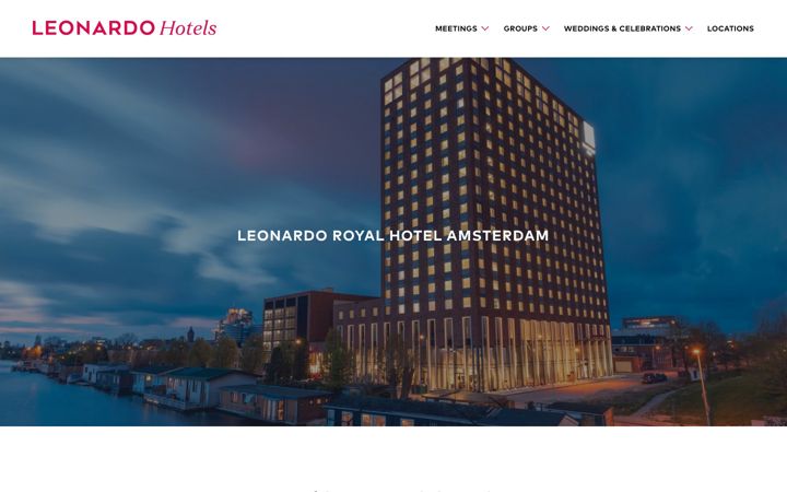 Screenshot of leonardoroyalhotelamsterdam.com
