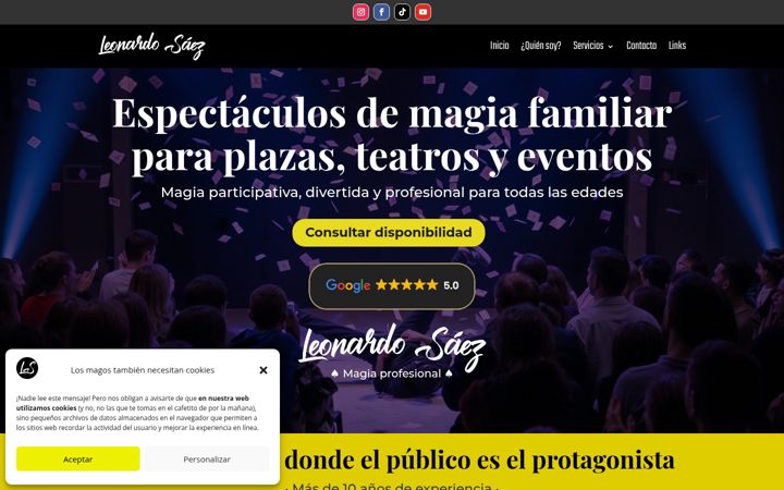 Screenshot of leonardosaez.com