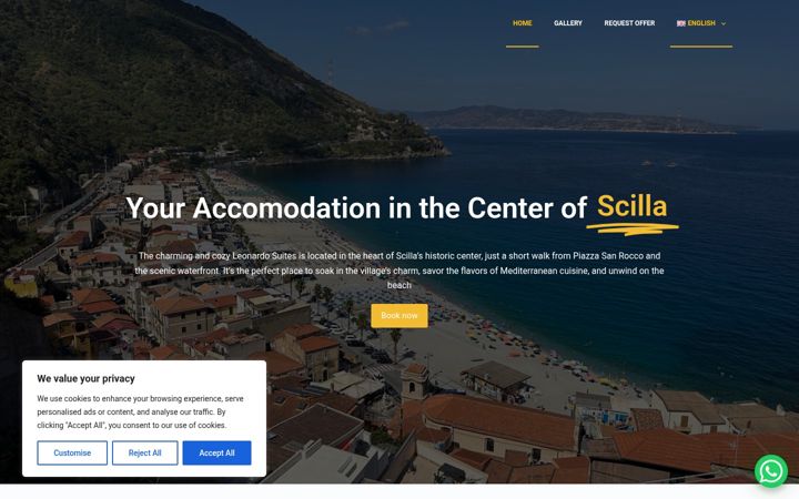 Screenshot of leonardosuites-scilla.com