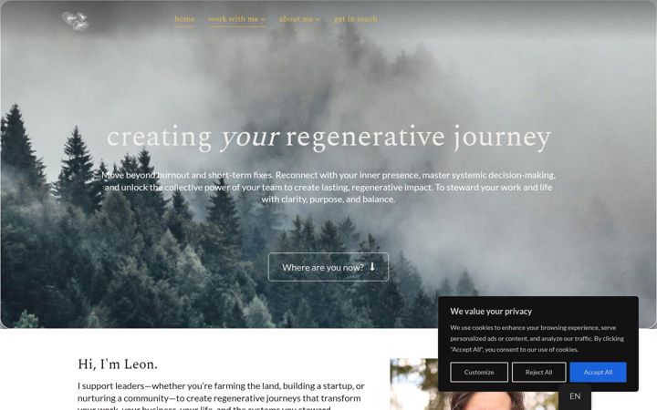 Screenshot of leonbucher.com