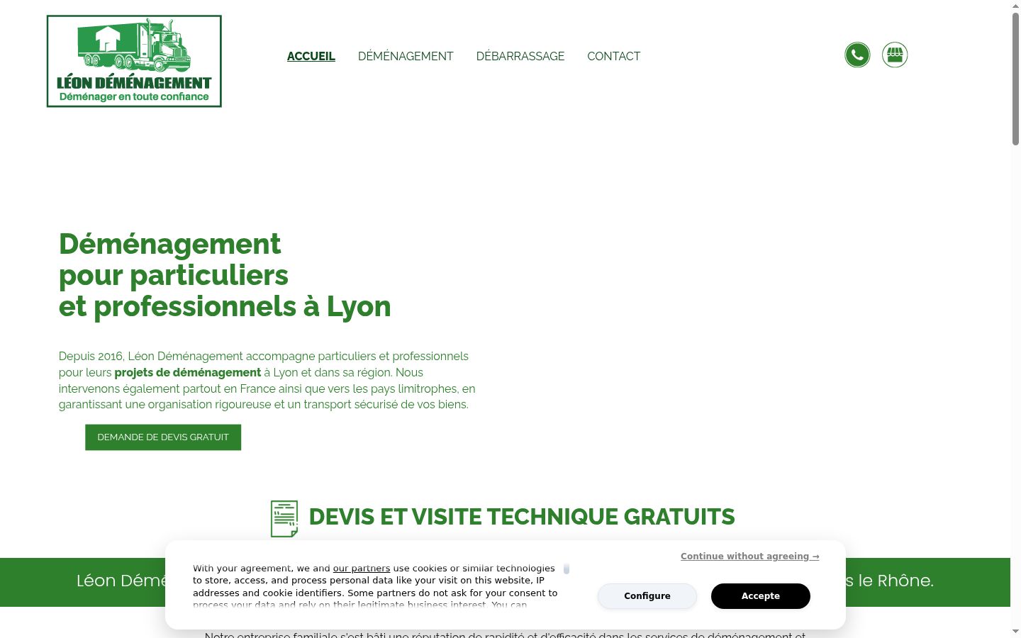 Screenshot del banner di consenso mostrato prima di qualsiasi interazione