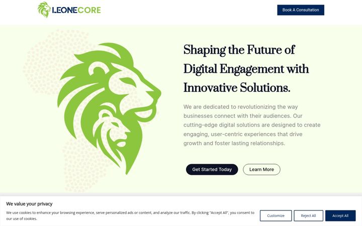 Screenshot of leonecore.com