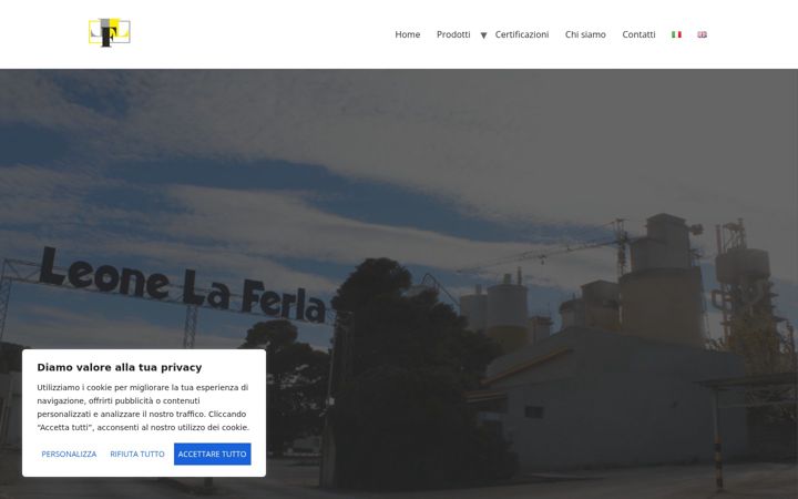 Screenshot of leonelaferlaspa.it
