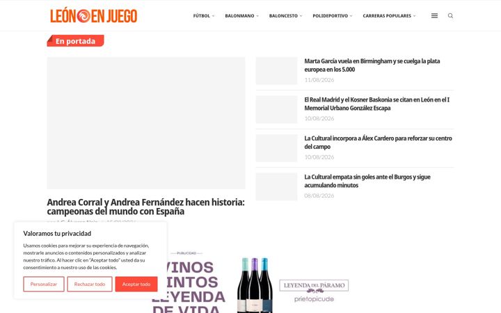 Screenshot of leonenjuego.com