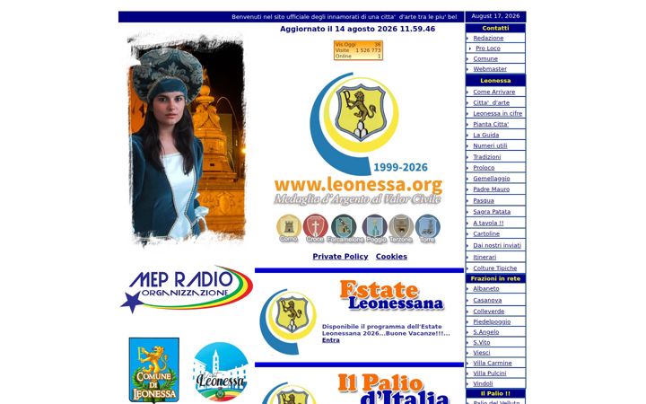 Screenshot of leonessa.org