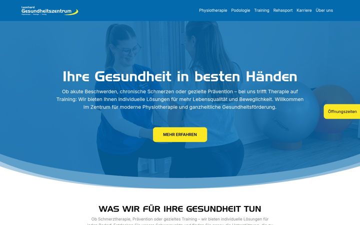 Screenshot of leonhard-gesundheitszentrum.de