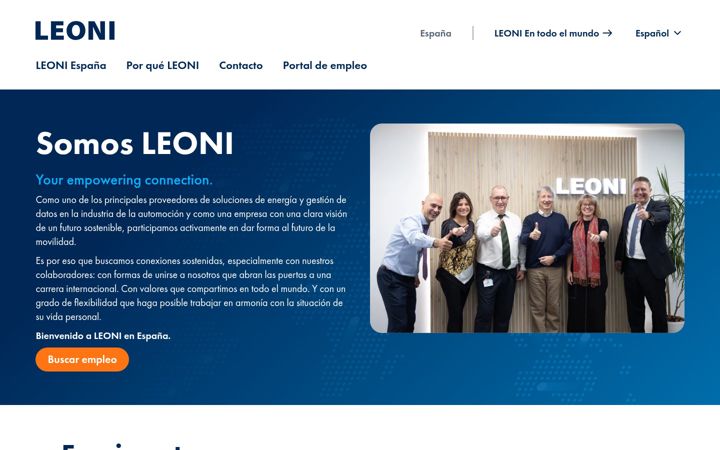 Kuvakaappaus sivustosta leoni-espana.com