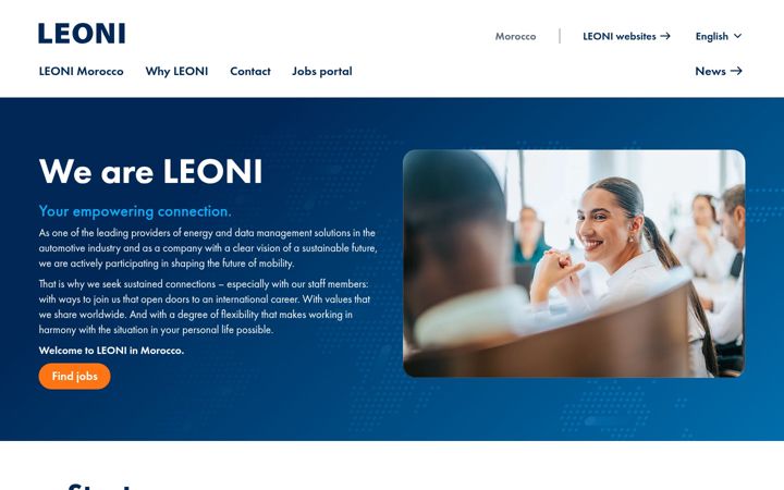 Ekrano kopija leoni-morocco.com