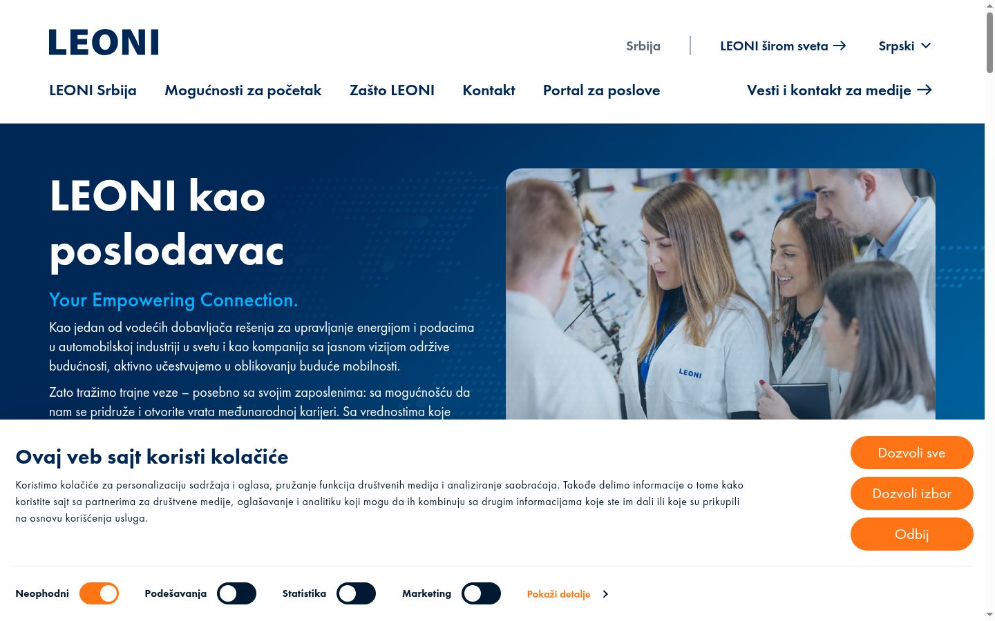 Zrzut ekranu banera zgody wyświetlanego przed jakąkolwiek interakcją