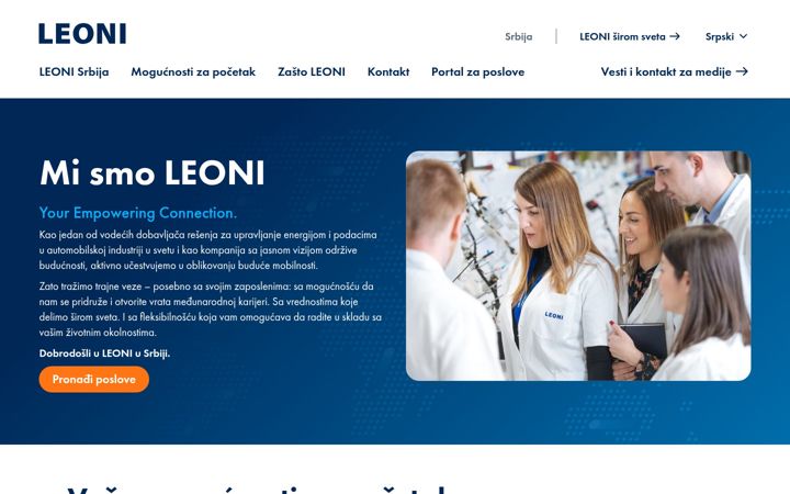 Screenshot of leoni-serbia.com