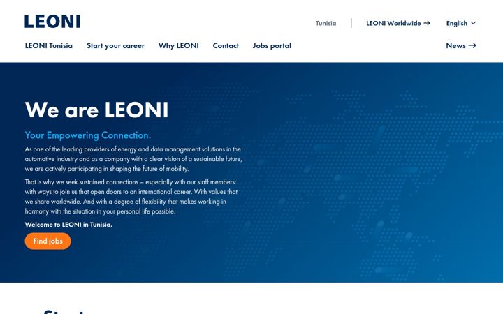 Screenshot of leoni-tunisia.com