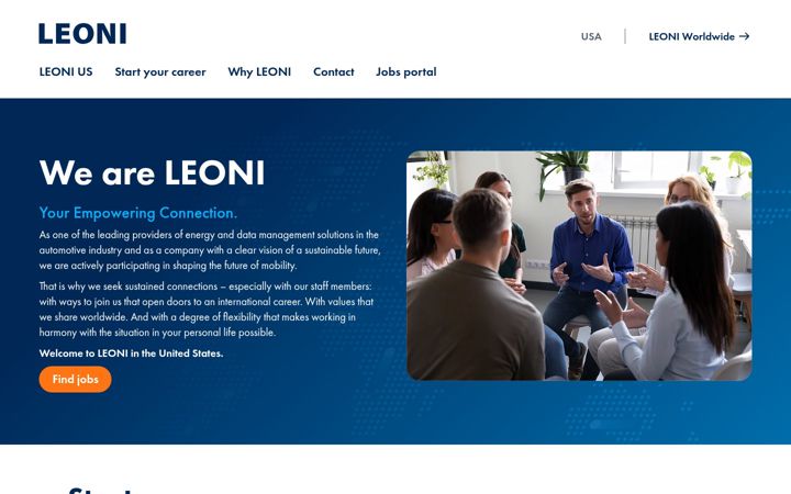 Screenshot of leoni-usa.com