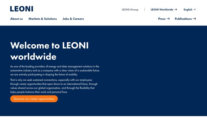 Screenshot of leoni.com