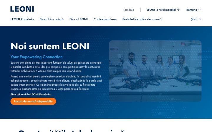 Screenshot of leoni.ro