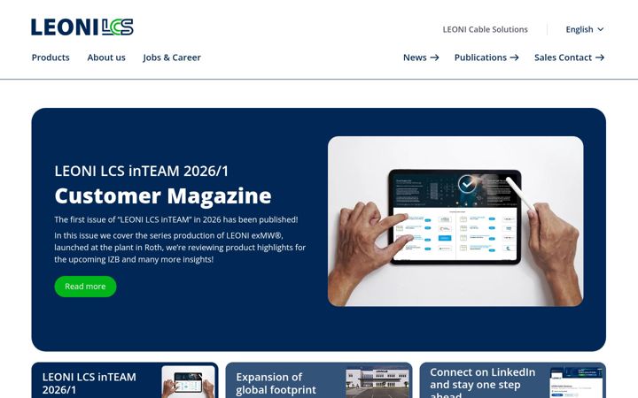 Screenshot of leonicables.com