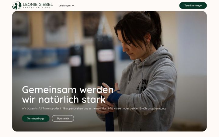 Screenshot of leoniegiebel.de
