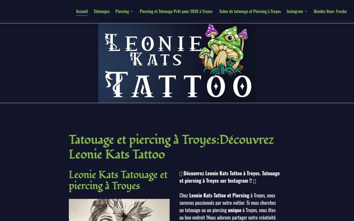 Screenshot of leoniekatstattoo.fr