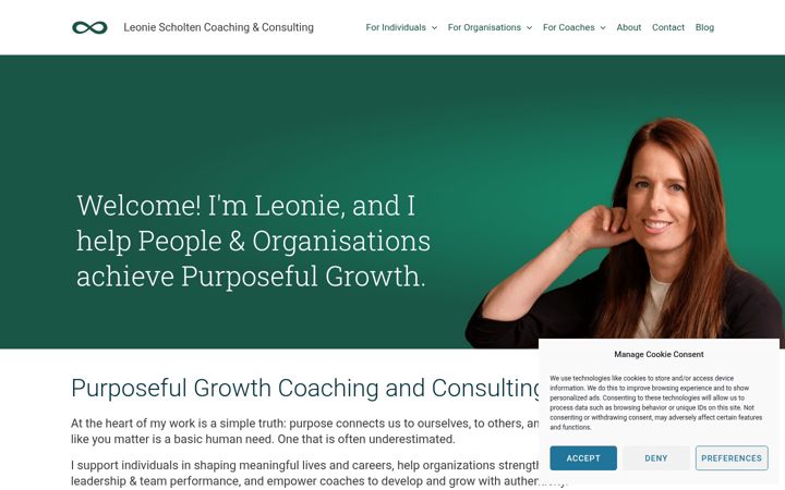 Screenshot of leoniescholten.com