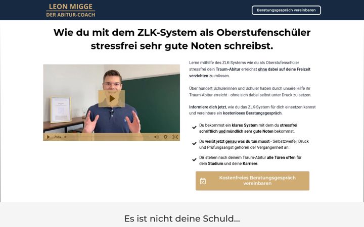 Screenshot of leonmigge.de