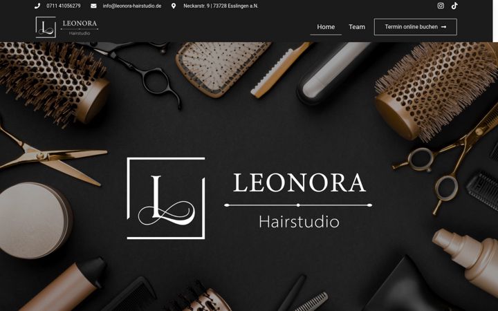 Screenshot of leonora-hairstudio.de