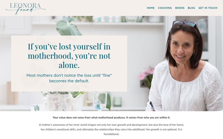 Screenshot of leonorafound.com
