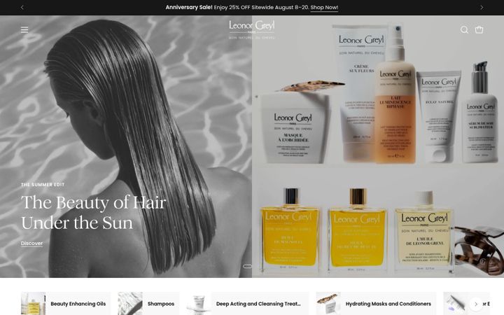 Screenshot of leonorgreyl-usa.com