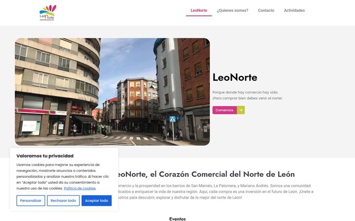 Screenshot of leonorte.org