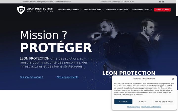 Screenshot of leonprotection.com