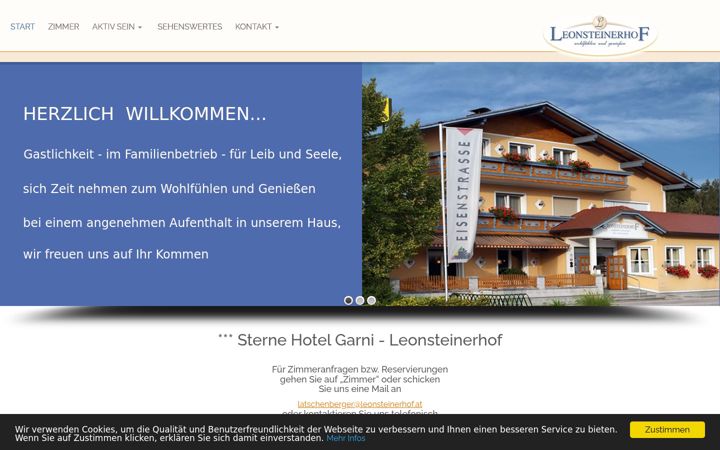 Screenshot of leonsteinerhof.at