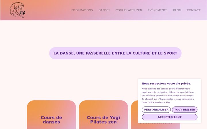 Screenshot of leontempsdanse.fr