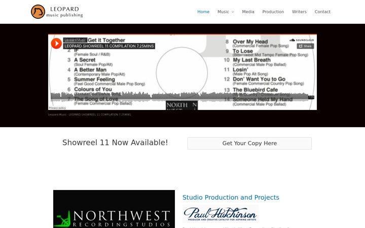 Screenshot of leopardmusicgroup.com