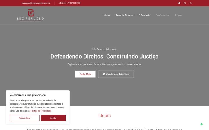 Screenshot of leoperuzzo.adv.br