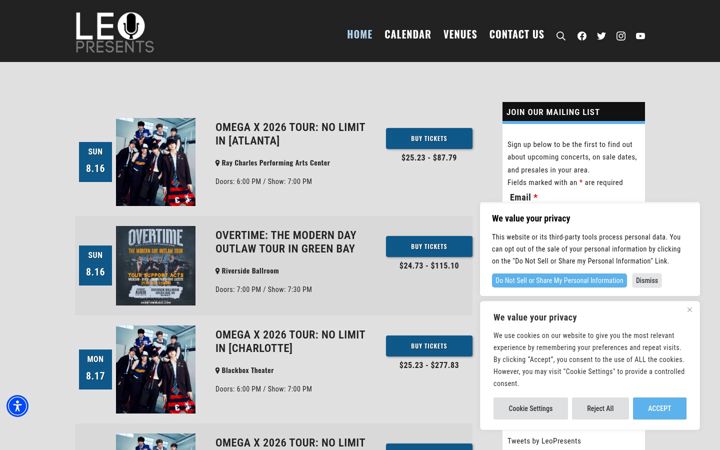 Screenshot of leopresents.com