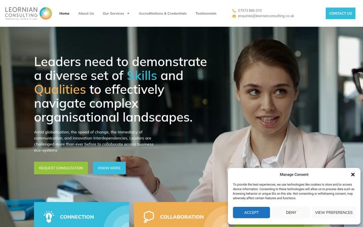 Screenshot of leornianconsulting.co.uk