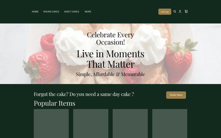 Screenshot of leoscakeryonline.com