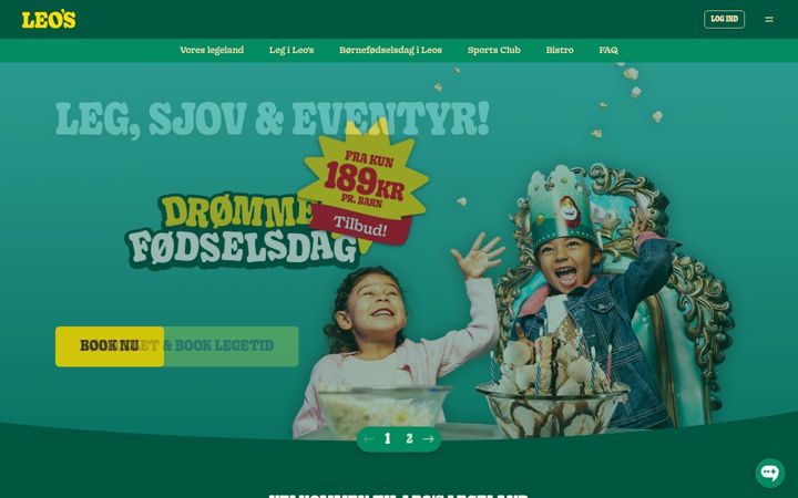 Screenshot of leoslegeland.dk