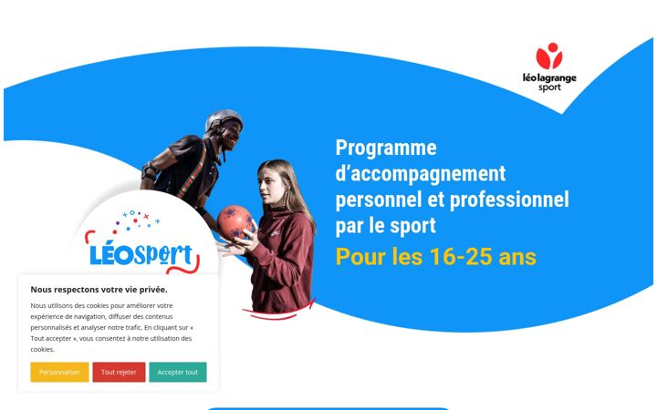 Screenshot of leosportjob.fr