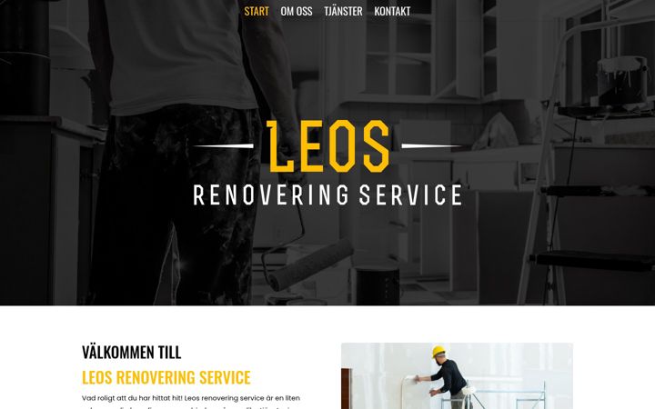 Screenshot of leosrenovering.se